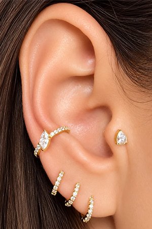 Piercing conch em aço cirúrgico