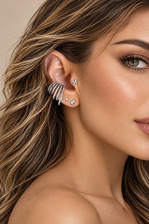 Piercings de luxo em titânio e ouro