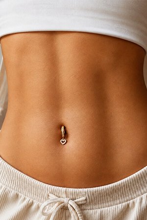Piercing de umbigo com pingente